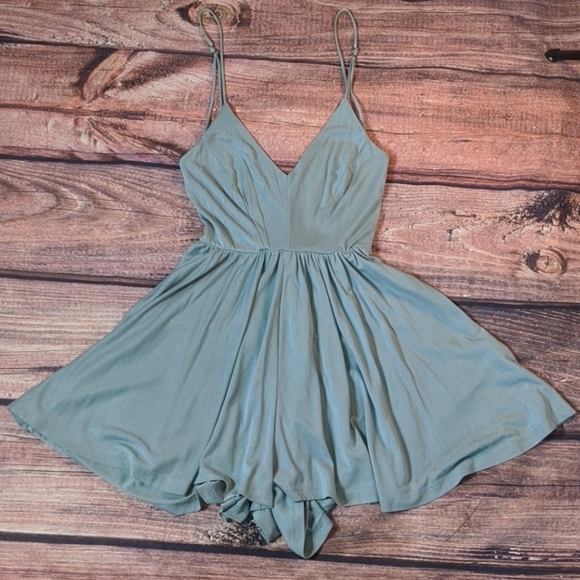 Urban Outfitters Pants - Silence and noise blue romper low back